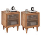 Contemporary Bedside Cabinet 1 Door Right Side Nightstand for Bedroom Wood 2 Piece Set Clearhalo 'Bedroom Furniture' 'furn' 'furn_night_stand' 'Furniture' 'night_stand' 'Nightstands' 5814514