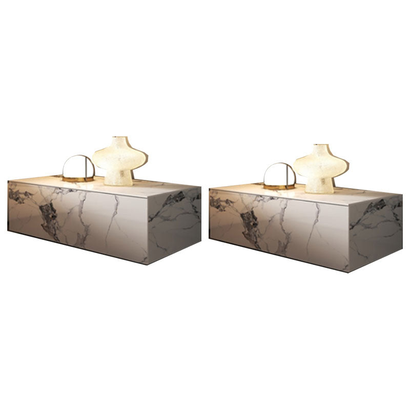 グラム大理石のアクセントテーブルナイトスタンドベッドサイドキャビネットの引き出し付き