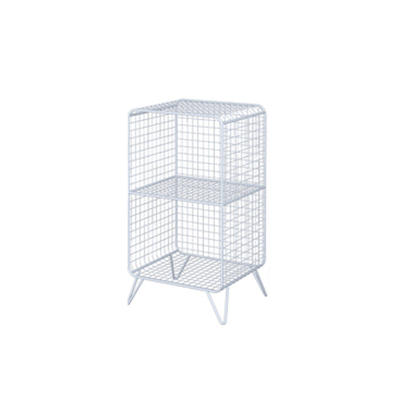 メタルベッドサイドキャビネットグラムアクセントテーブルベッドルーム用のナイトスタンド