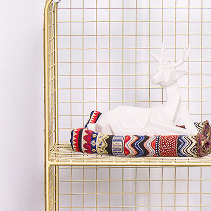 メタルベッドサイドキャビネットグラムアクセントテーブルベッドルーム用のナイトスタンド