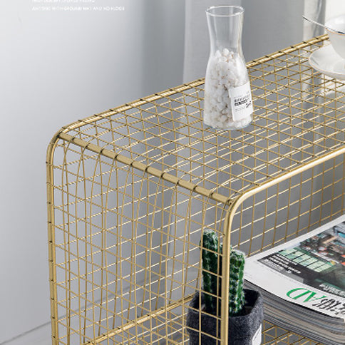 メタルベッドサイドキャビネットグラムアクセントテーブルベッドルーム用のナイトスタンド