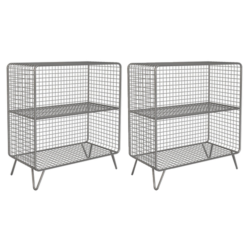 メタルベッドサイドキャビネットグラムアクセントテーブルベッドルーム用のナイトスタンド