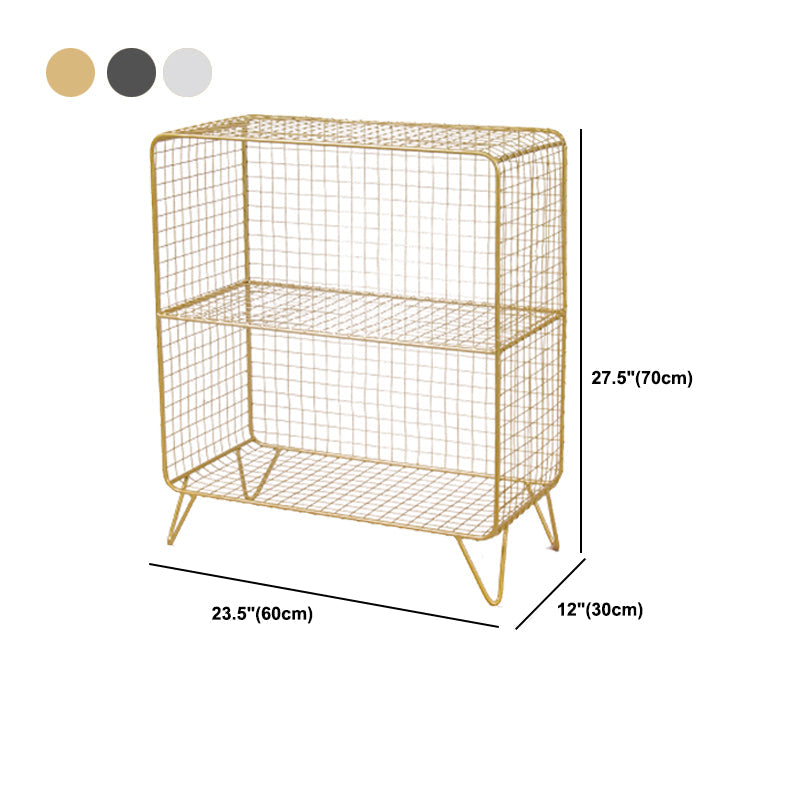 メタルベッドサイドキャビネットグラムアクセントテーブルベッドルーム用のナイトスタンド