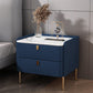 Nightand de lit de luxe léger 2 tiroirs table de nuit avec des jambes pour chambre à coucher