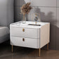 Nightand de lit de luxe léger 2 tiroirs table de nuit avec des jambes pour chambre à coucher
