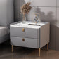 Nightand de lit de luxe léger 2 tiroirs table de nuit avec des jambes pour chambre à coucher