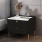 Nightand de lit de luxe léger 2 tiroirs table de nuit avec des jambes pour chambre à coucher