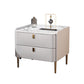 Nightand de lit de luxe léger 2 tiroirs table de nuit avec des jambes pour chambre à coucher
