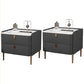 Nightand de lit de luxe léger 2 tiroirs table de nuit avec des jambes pour chambre à coucher