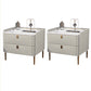 Nightand de lit de luxe léger 2 tiroirs table de nuit avec des jambes pour chambre à coucher