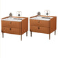 Nightand de lit de luxe léger 2 tiroirs table de nuit avec des jambes pour chambre à coucher