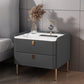 Nightand de lit de luxe léger 2 tiroirs table de nuit avec des jambes pour chambre à coucher