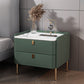 Nightand de lit de luxe léger 2 tiroirs table de nuit avec des jambes pour chambre à coucher