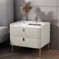 Nightand de lit de luxe léger 2 tiroirs table de nuit avec des jambes pour chambre à coucher