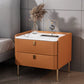 Nightand de lit de luxe léger 2 tiroirs table de nuit avec des jambes pour chambre à coucher