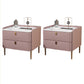 Nightand de lit de luxe léger 2 tiroirs table de nuit avec des jambes pour chambre à coucher