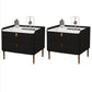 Nightand de lit de luxe léger 2 tiroirs table de nuit avec des jambes pour chambre à coucher