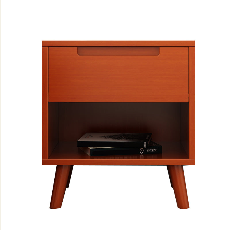 Zeitgenössische massive Holz Nachttischschubladen Betsttisch Beine enthalten