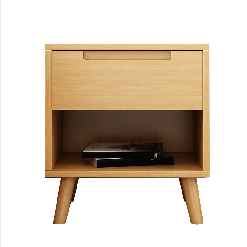 Zeitgenössische massive Holz Nachttischschubladen Betsttisch Beine enthalten