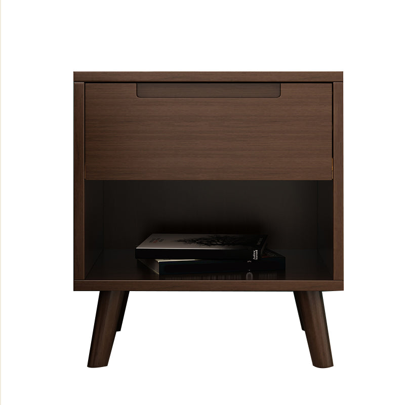 Zeitgenössische massive Holz Nachttischschubladen Betsttisch Beine enthalten