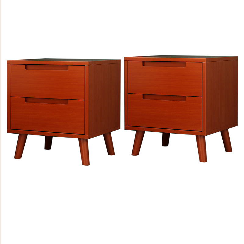 Zeitgenössische massive Holz Nachttischschubladen Betsttisch Beine enthalten