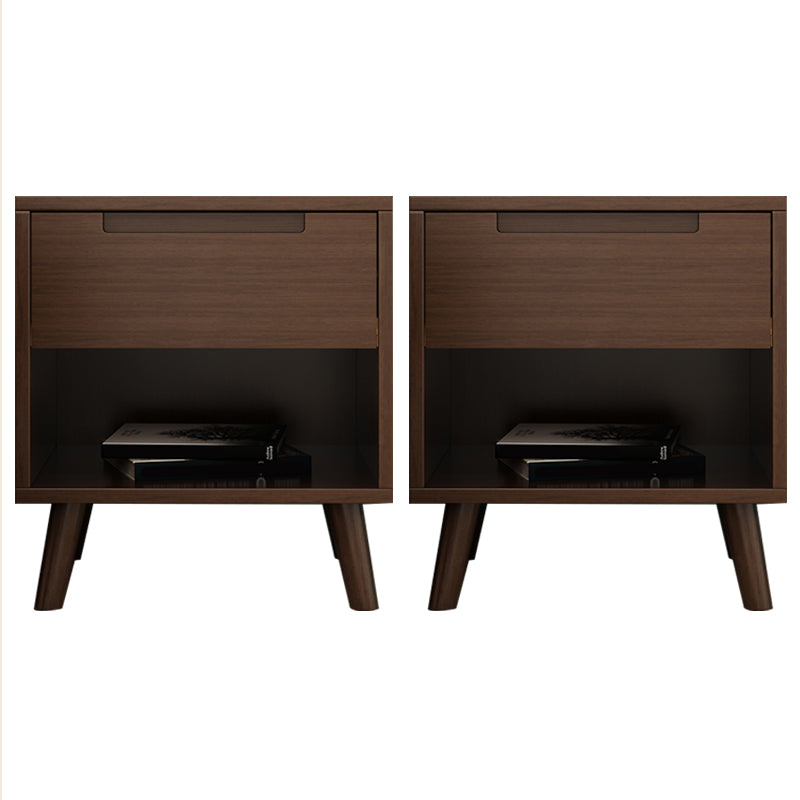 Zeitgenössische massive Holz Nachttischschubladen Betsttisch Beine enthalten