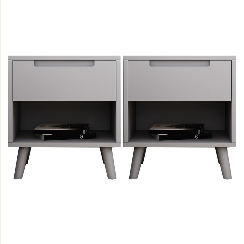 Zeitgenössische massive Holz Nachttischschubladen Betsttisch Beine enthalten