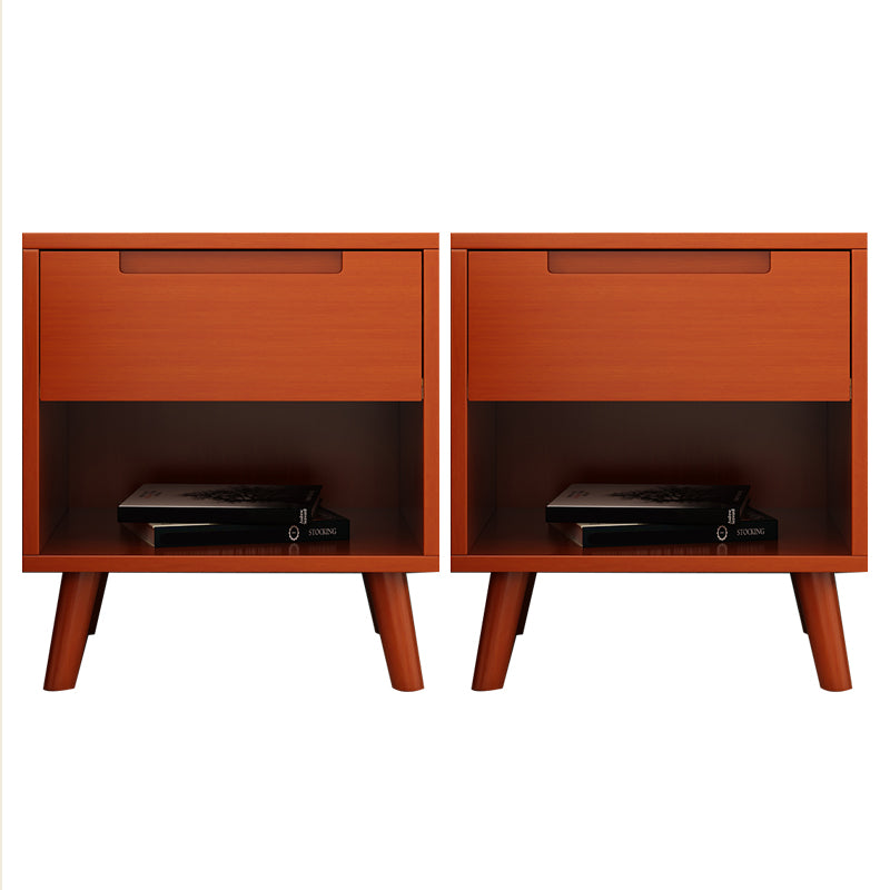 Zeitgenössische massive Holz Nachttischschubladen Betsttisch Beine enthalten