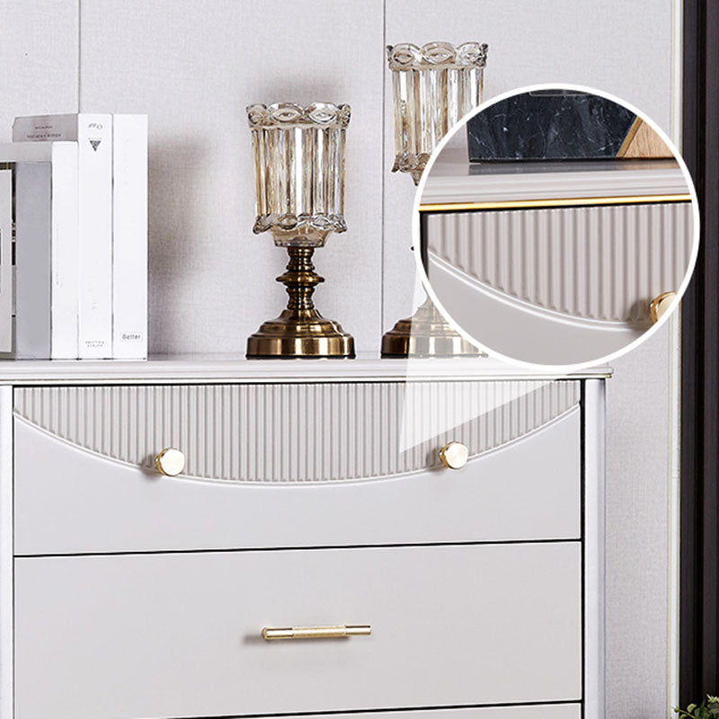 Glam houten opbergkist 16 "brede slaapkamermist in grijs met laden