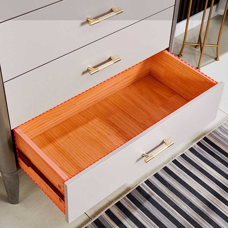 Glam houten opbergkist 16 "brede slaapkamermist in grijs met laden