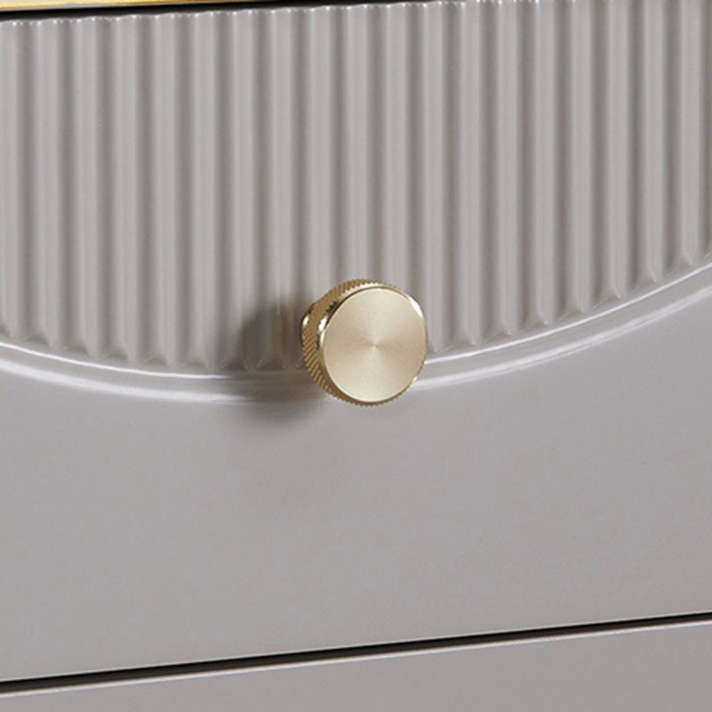 Glam houten opbergkist 16 "brede slaapkamermist in grijs met laden