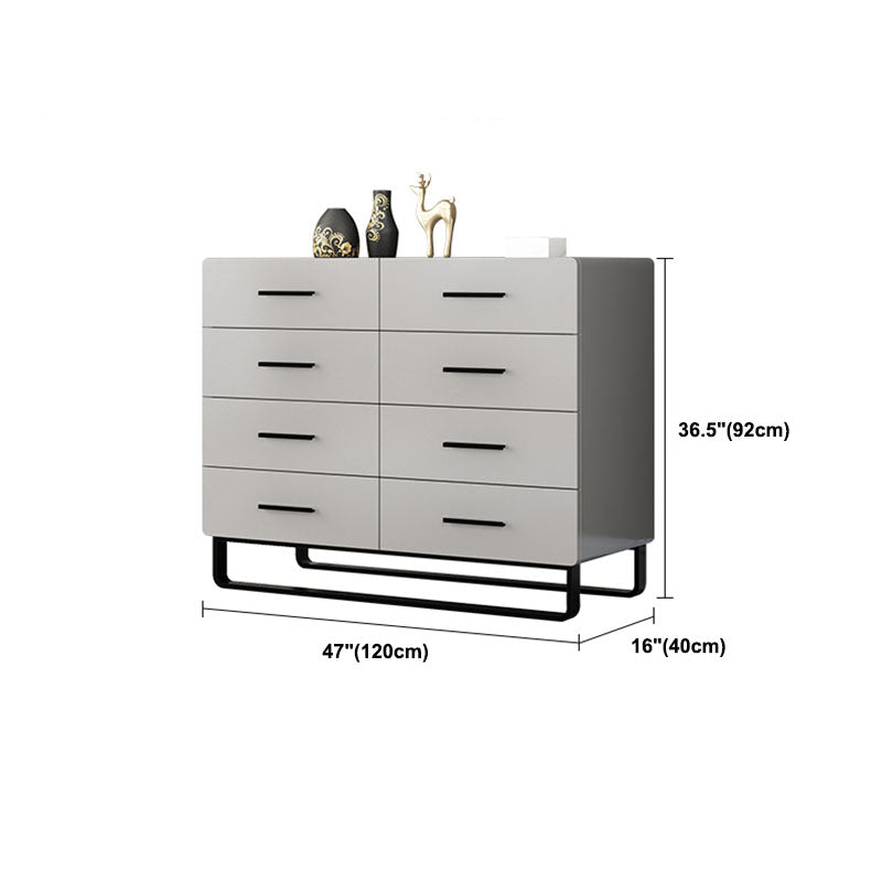 Eigentijdse slaapkamerkist 16 "brede opbergkist in grijs met laden