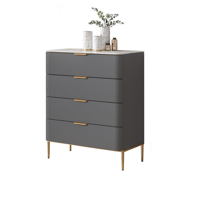 Vaste houten glamour opbergkast dressoir verticale opbergkast met metalen voeten