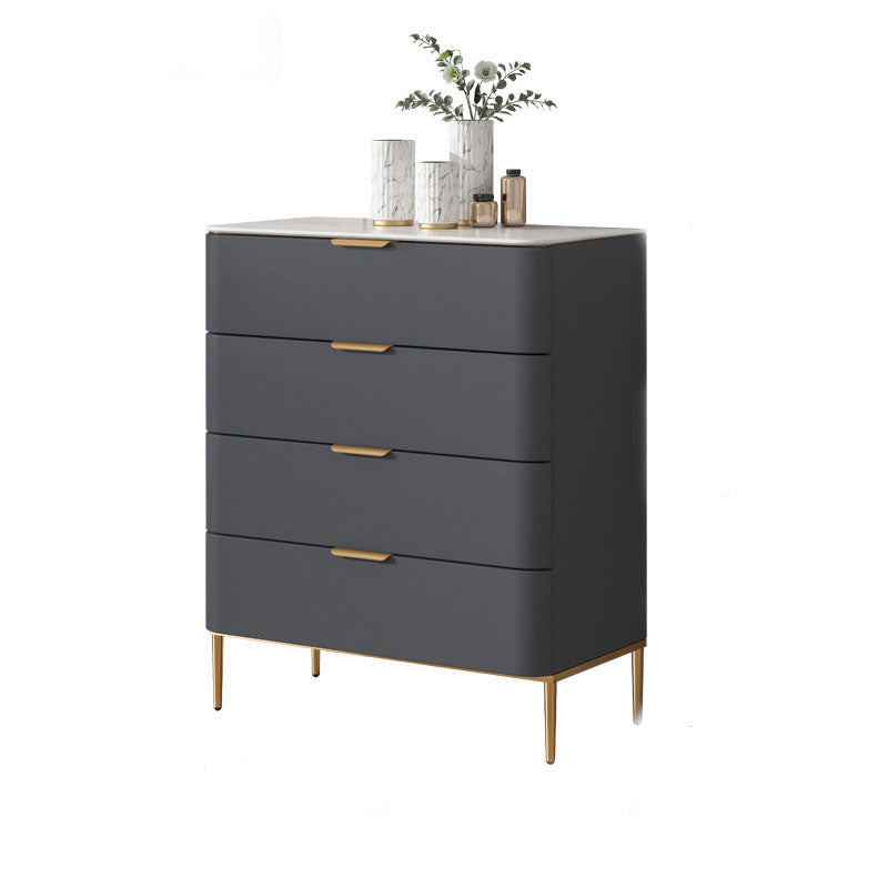 Vaste houten glamour opbergkast dressoir verticale opbergkast met metalen voeten