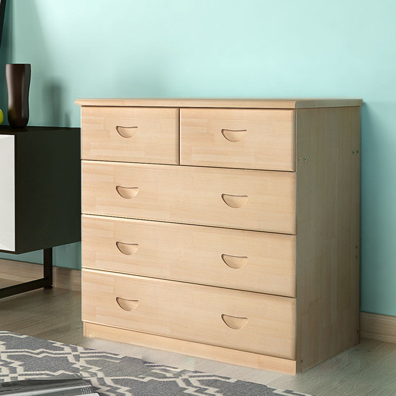 Modern Solid Wood Storage Chest Dresser Vertical Chest Without Mirror 31"L x 18"W x 32"H Dark Wood Clearhalo 'Bedroom Furniture' 'Dressers & Chests' 'dressers_chests' 'furn' 'furn_dressers_chests' 'Furniture' 5814968