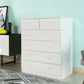 Modern Solid Wood Storage Chest Dresser Vertical Chest Without Mirror 31"L x 18"W x 39"H White Clearhalo 'Bedroom Furniture' 'Dressers & Chests' 'dressers_chests' 'furn' 'furn_dressers_chests' 'Furniture' 5814974