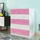Modern Solid Wood Storage Chest Dresser Vertical Chest Without Mirror 31"L x 18"W x 39"H White Pink Clearhalo 'Bedroom Furniture' 'Dressers & Chests' 'dressers_chests' 'furn' 'furn_dressers_chests' 'Furniture' 5814983