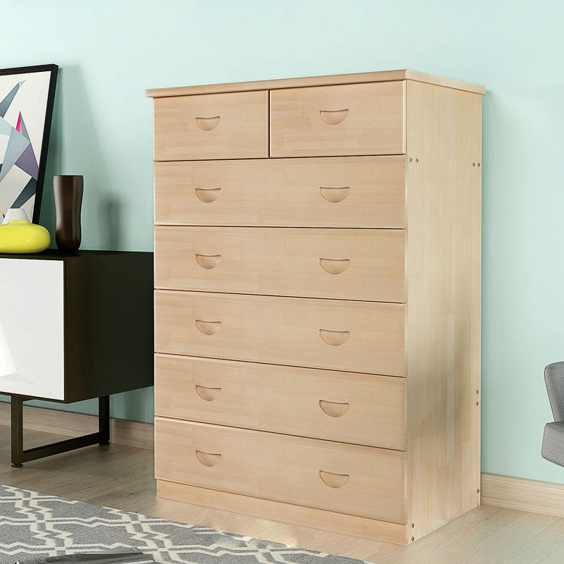 Modern Solid Wood Storage Chest Dresser Vertical Chest Without Mirror 31"L x 18"W x 46"H Dark Wood Clearhalo 'Bedroom Furniture' 'Dressers & Chests' 'dressers_chests' 'furn' 'furn_dressers_chests' 'Furniture' 5814986