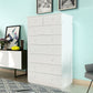 Modern Solid Wood Storage Chest Dresser Vertical Chest Without Mirror 30.7"L x 17.7"W x 53.5"H White Clearhalo 'Bedroom Furniture' 'Dressers & Chests' 'dressers_chests' 'furn' 'furn_dressers_chests' 'Furniture' 5814989