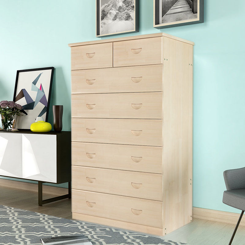 Modern Solid Wood Storage Chest Dresser Vertical Chest Without Mirror 30.7"L x 17.7"W x 53.5"H Wood Clearhalo 'Bedroom Furniture' 'Dressers & Chests' 'dressers_chests' 'furn' 'furn_dressers_chests' 'Furniture' 5814990