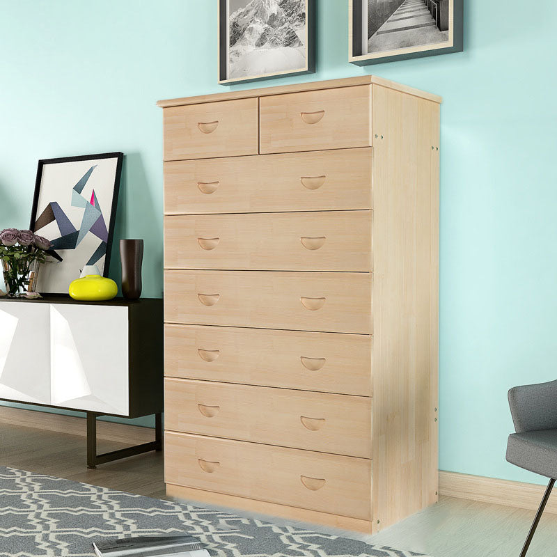 Modern Solid Wood Storage Chest Dresser Vertical Chest Without Mirror 30.7"L x 17.7"W x 53.5"H Dark Wood Clearhalo 'Bedroom Furniture' 'Dressers & Chests' 'dressers_chests' 'furn' 'furn_dressers_chests' 'Furniture' 5814991