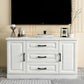 Scandinavisch witte tv-console woonkamer tv-meubel met lades en kasten