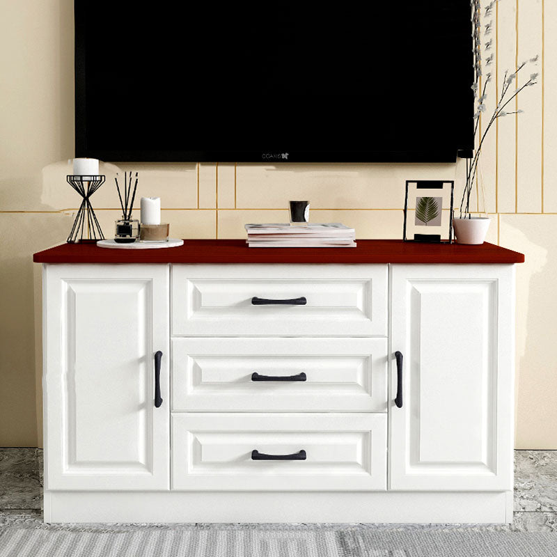 Scandinavisch witte tv-console woonkamer tv-meubel met lades en kasten