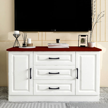 Scandinavisch witte tv-console woonkamer tv-meubel met lades en kasten