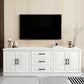 Scandinavisch witte tv-console woonkamer tv-meubel met lades en kasten