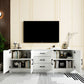 Scandinavisch witte tv-console woonkamer tv-meubel met lades en kasten