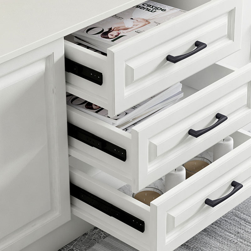 Scandinavisch witte tv-console woonkamer tv-meubel met lades en kasten