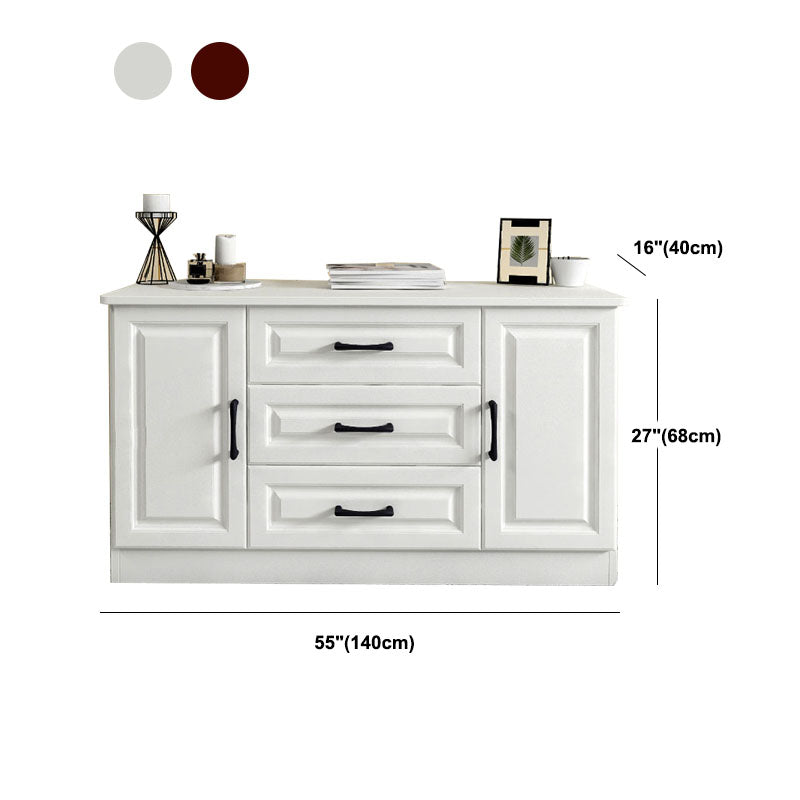 Scandinavisch witte tv-console woonkamer tv-meubel met lades en kasten