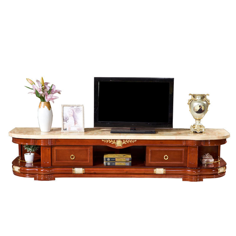European TV Cabinet Living Room Bedroom Floor Classic TV Console with Cabinet Clearhalo 'furn' 'furn_tv_stands_entertainment_centers' 'Furniture' 'Living Room Furniture' 'TV Stands & Entertainment Centers' 'TV Stands & Media Storage Furniture' 'tv_stands_entertainment_centers' 5815159