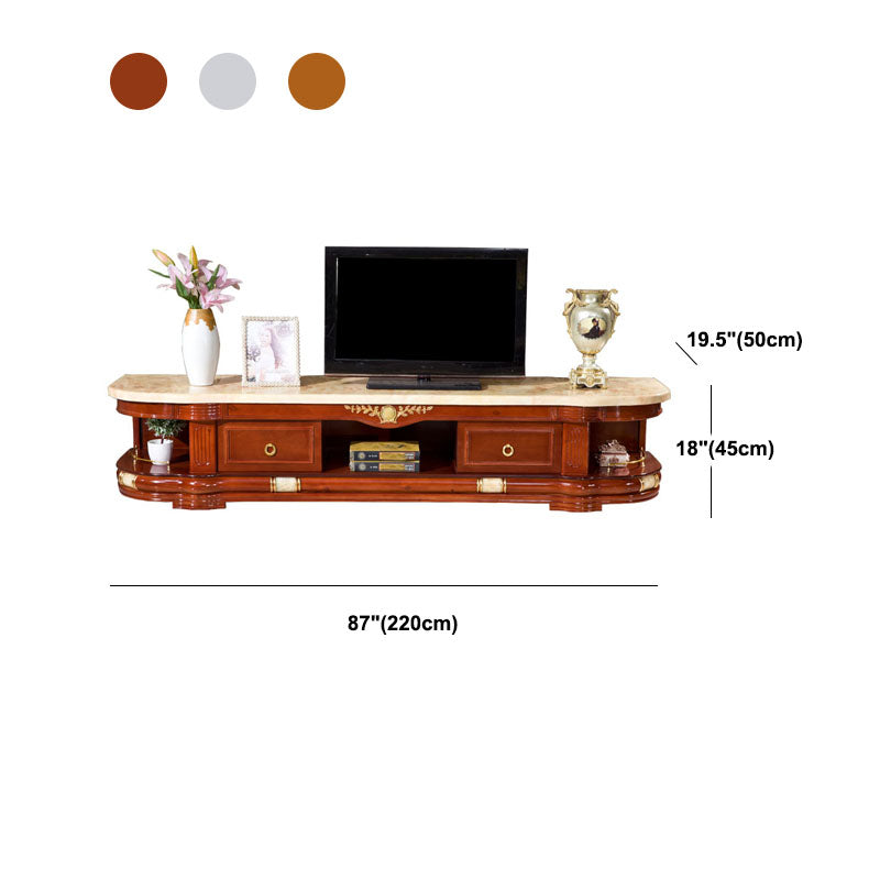 European TV Cabinet Living Room Bedroom Floor Classic TV Console with Cabinet Clearhalo 'furn' 'furn_tv_stands_entertainment_centers' 'Furniture' 'Living Room Furniture' 'TV Stands & Entertainment Centers' 'TV Stands & Media Storage Furniture' 'tv_stands_entertainment_centers' 5815165